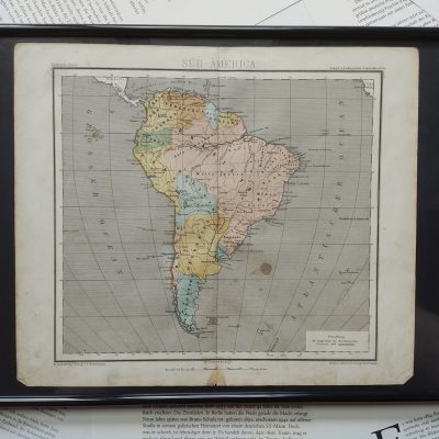Gerahmte Karte - Südamerika